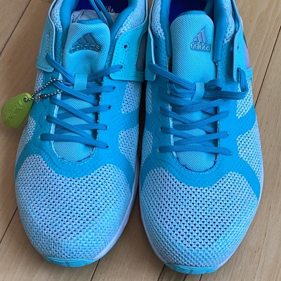 Adidas Training cloud foam Ortholite aqua and white sneakers. Women’s size 10 - Picture 4 of 16